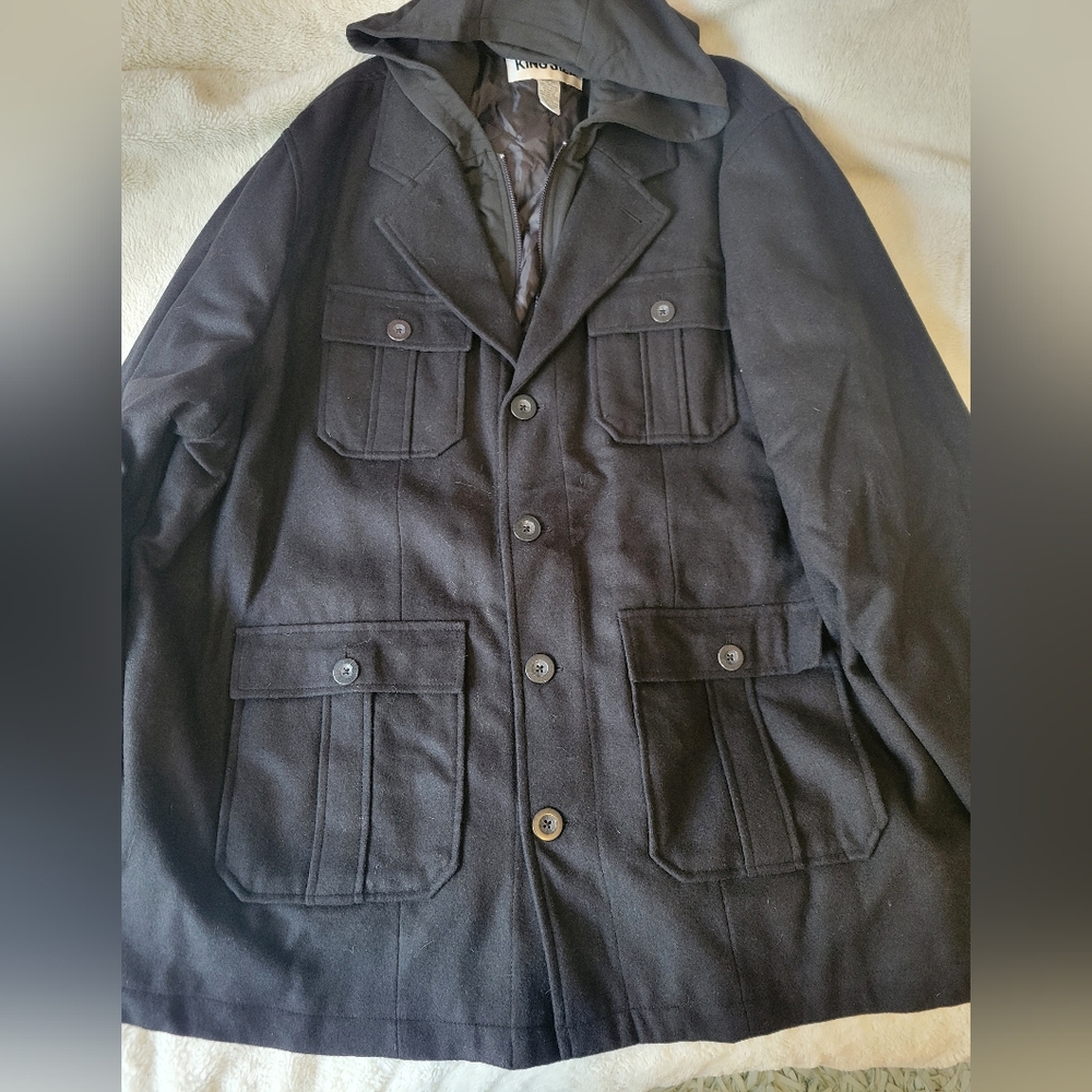 Mens King Size Black Jacket